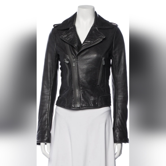 Balenciaga HOT ITEM! Vintage 2010 Leather Biker Jacket in Black. Sz 38/6. R2S! - Picture 1 of 11